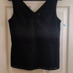Ann Taylor Sleeveless Black Top-Size 4